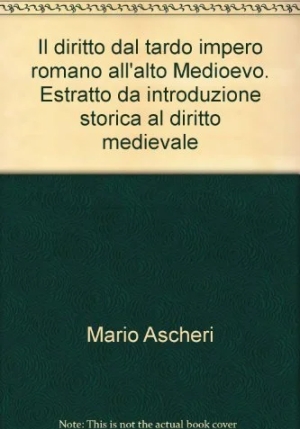 Diritto Tardo Impero Romano Alto Medioev fronte