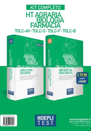 Agraria, Biologia, Farmacia Tolc-av, Tolc-s, Tolc-f, Tolc-b. Kit Complet fronte