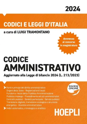 Codice Amministrativo - Aggiornato Legge Di Bilancio 2024 fronte