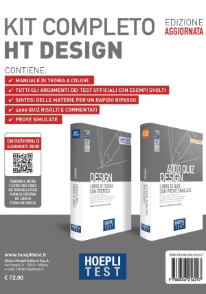 Kit Design 2024 - Libro Di Teoria Con Esercizi + 4000 Quiz fronte