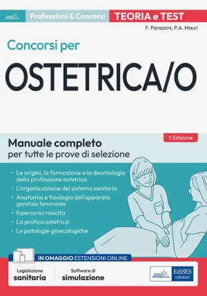 Ostetrica/o - Teoria E Test Per Tutte Le Prove Di Selezione fronte