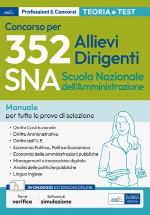 352 Allievi Dirigenti Sna - Manuale Di Teoria E Test Per Tutte Le Prove fronte