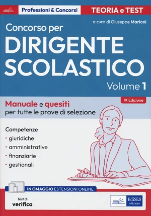 Dirigente Scolastico Vol.1 - Manuale E Quesiti Competenze Giuridiche 9ed fronte