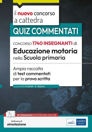 1740 Insegnanti Educazione Motoria  Scuola Primaria - Test Commentati fronte