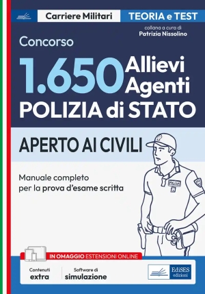 1650 Allievi Agenti Ps - Manuale Completo Prova Scritta fronte