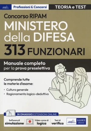 313 Ripam - Funzionari Ministero Difesa - Manuale Prova Preselettiva fronte