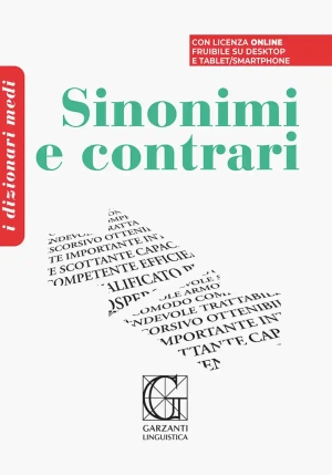 Dizionario Medio Dei Sinonimi E Contrari. Con Codice Di Licenza Di Prodotto Digitale fronte