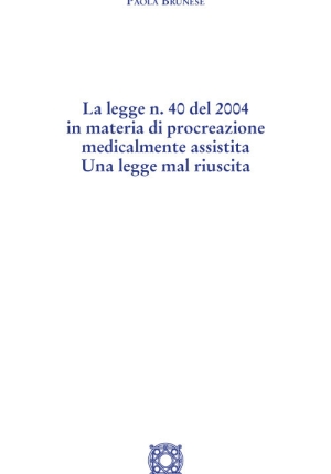 Legge N. 40 Del 2004 In Materi fronte