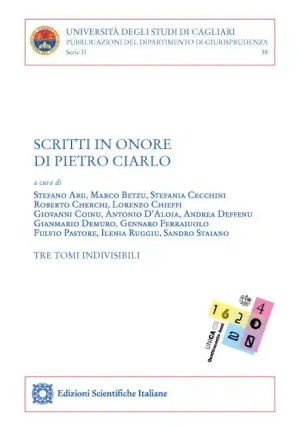 Scritti In Onore Di Pietro Cia fronte