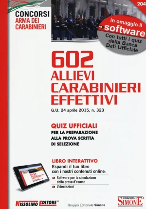 602 Allievi Cc Effettivi - Quiz Ufficiali fronte