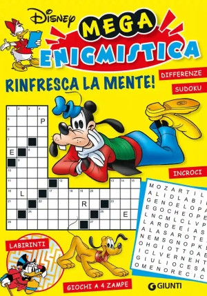 Mega Enigmistica Disney. Rinfresca La Mente! Differenze, Sudoku, Labirinti, Giochi A 4 Zampe fronte