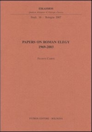 Papers On Roman Elegy fronte