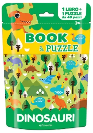 Dinosauri. Book&puzzle. Ediz. A Colori. Con Puzzle Da 48 Pezzi fronte