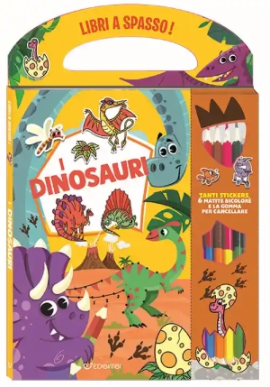 Dinosauri. Libri A Spasso. Ediz. A Colori. Con Gomma. Con 6 Matite Bicolore (i) fronte