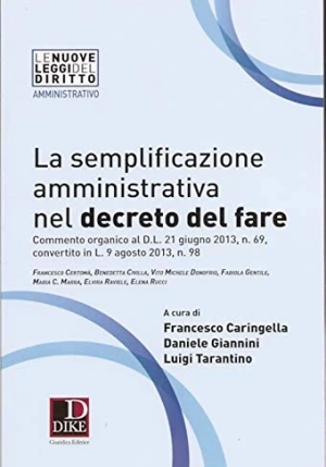 Semplificazione Amm. Decreto F fronte