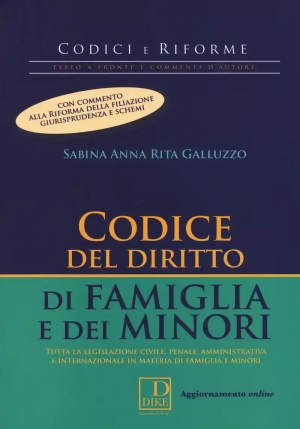 Codice Diritto Di Famiglia E Minori fronte