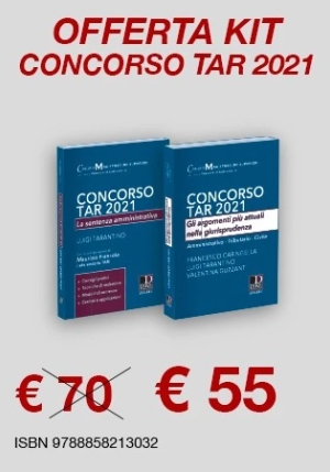 Kit 2v - Concorso Tar 2021 - Sentenza + Argomenti fronte