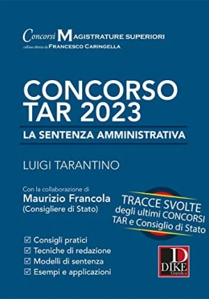 Concorso Tar 2023 Sentenza Amm.va fronte