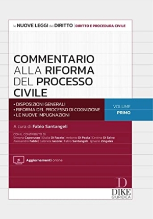 Commentario Riforma Processo Civile V.1 fronte