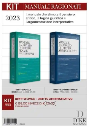 Kit 2v - Manuali Ragionati - Penale Pg + Amministrativo fronte