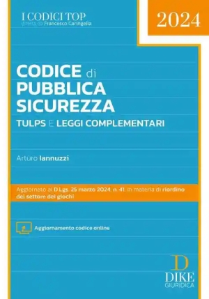 Codice Di Pubblica Sicurezza Tulps 2024 fronte