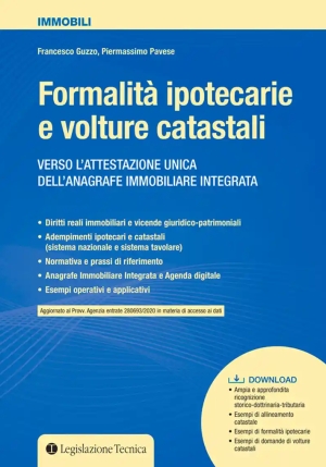 Formalita' Ipotecarie E Volture Catastali fronte