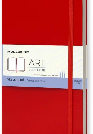 Moleskine Sketchbook Lg Red fronte