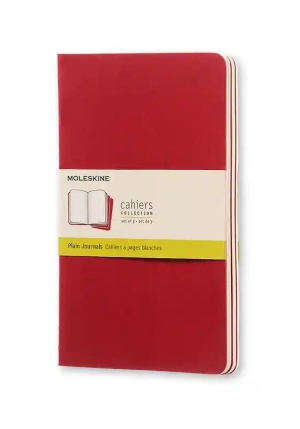 Moleskine Cahier Journals Lg Pla Cranberry Red fronte