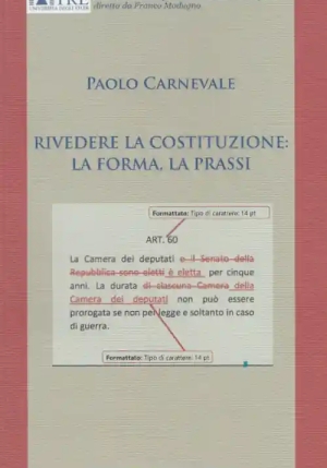 Rivedere La Costituzione Forma Prassi fronte