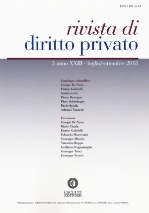 Rivista Di Diritto Privato fronte