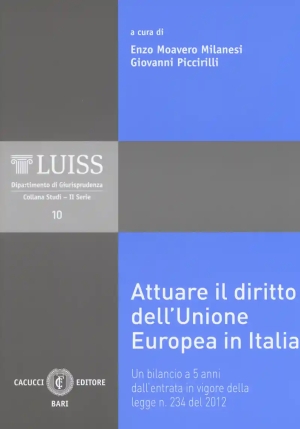 Attuare Il Diritto Dell'unione Europea In Italia fronte