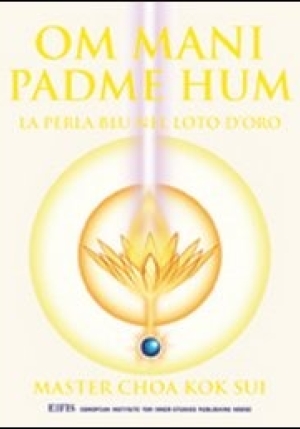 Om Mani Padme Hum Perla Blu Nel Loto fronte