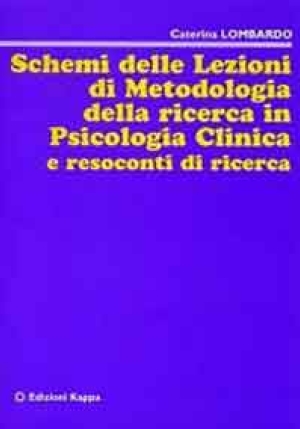 Schemi Delle Lezioni Di Metodologia Della Ricerca In Psicologia Clinica fronte