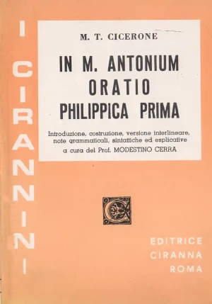 Prima Filippica Contro Antonio fronte