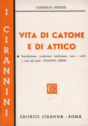 Vita Di Catone E Di Attico fronte