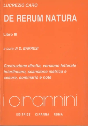 De Rerum Natura - Libro 3 fronte