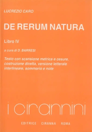 De Rerum Natura - Libro 4 fronte