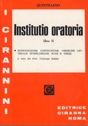 Institutio Oratoria - Lib. Ii fronte