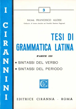 Tesi Di Grammatica Latina - Vol. Iii fronte