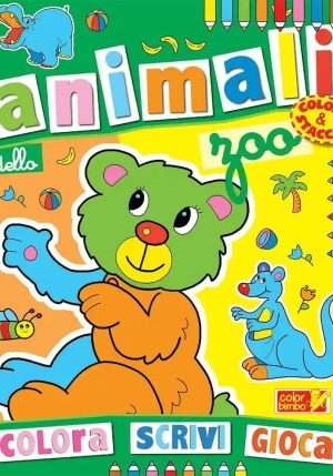 Colora Gli Animali Dello Zoo. Ediz. Illustrata fronte