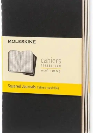 Cahier Jnls Pocket Squ Black fronte