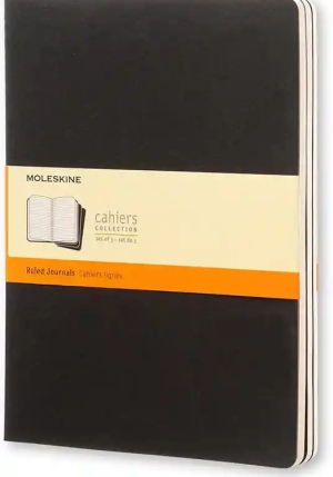 Cahier Jnls Xl Ruled Black fronte