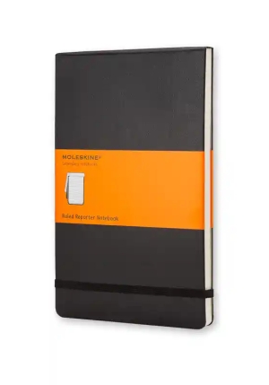 Moleskine Reporter Pkt Rul Black Hard fronte