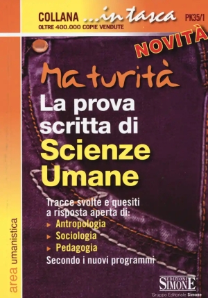 Pk35/1  MaturitÃ  La Prova Scritta Di Scienze Umane fronte