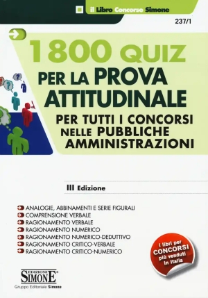 237/1  1800 Quiz Per La Prova Attitudinale fronte