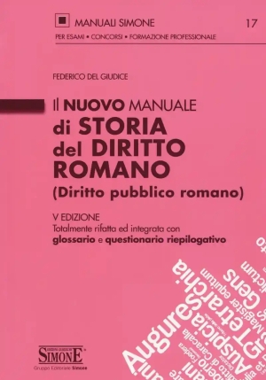 17  Nuovo Manuale Di Storia Del Diritto Romano (diritto Pubblico Romano) (il) fronte