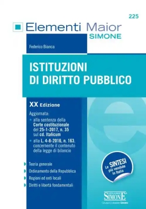 225  Elementi Maior Di Istituzioni Di Diritto Pubblico fronte