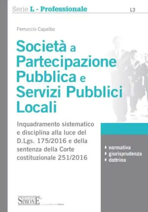 L3  SocietÃ  A Partecipazione Pubblica E Servizi Pubblici Locali fronte