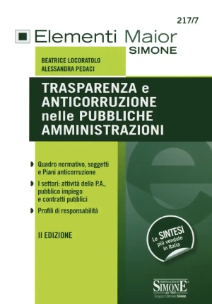 Trasparenza E Anticorruzione Nelle Pubbliche Amministrazioni fronte