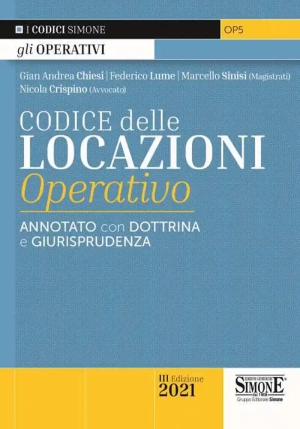 Codice Delle Locazioni Operativo. Annotato Con Dottrina E Giurisprudenza fronte